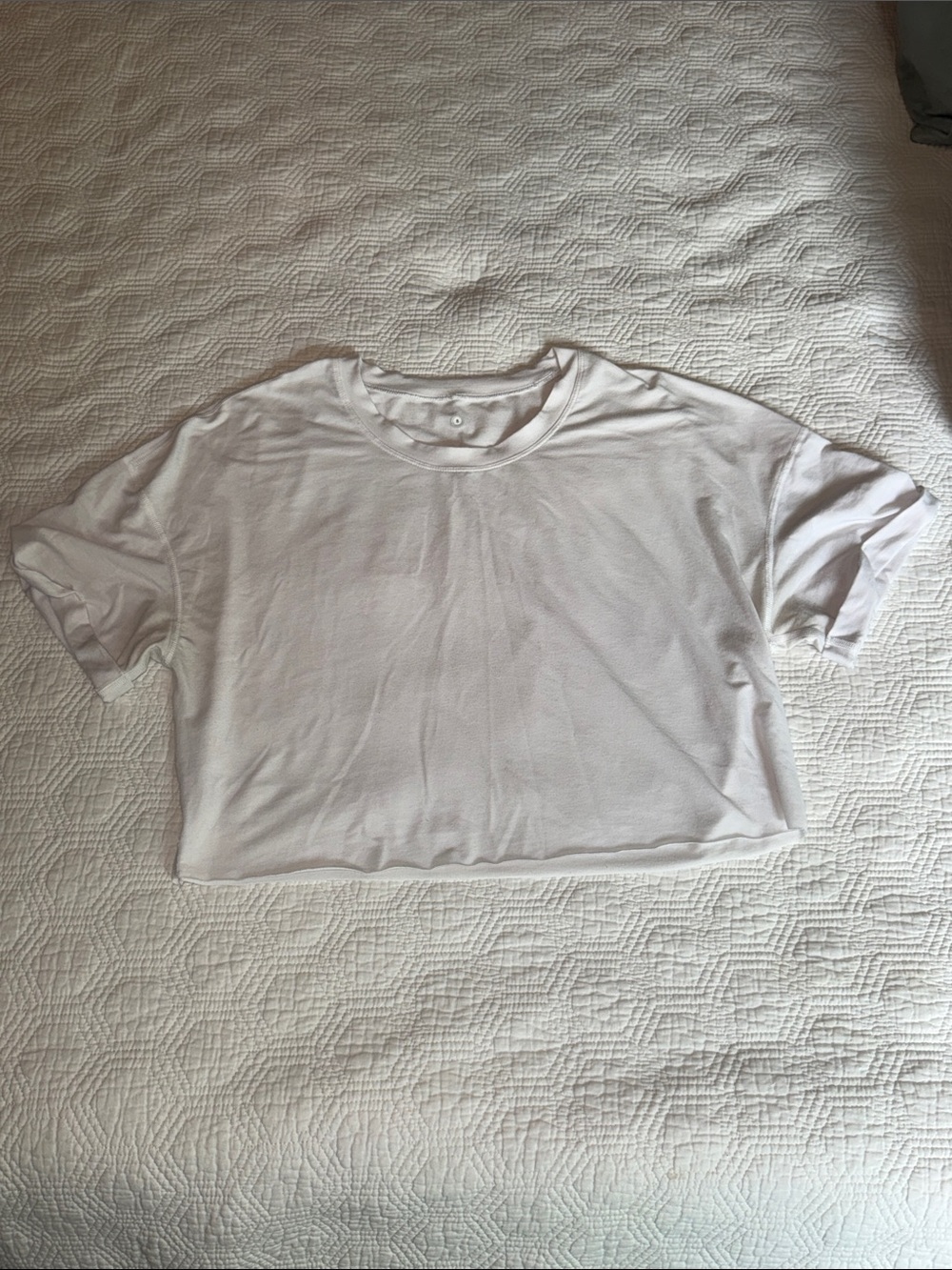 Women's White Cropped Tee